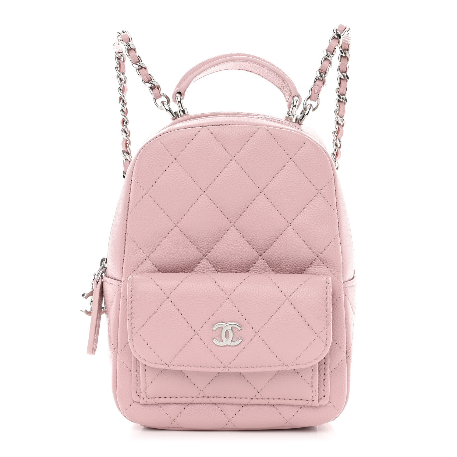 Chanel CC Mini Classic Backpack Light Pink