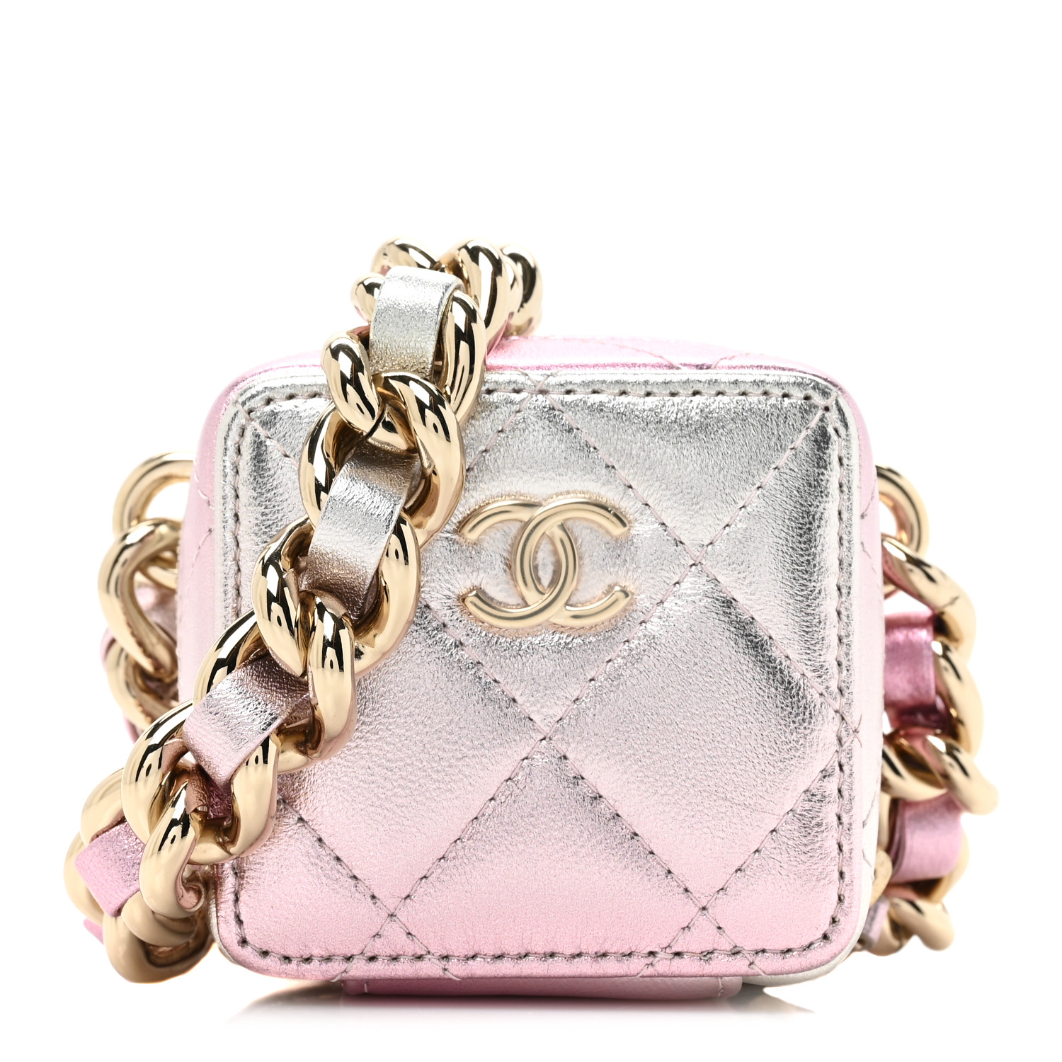 Chanel Like A Wallet Clutch With Chain Gold Pink