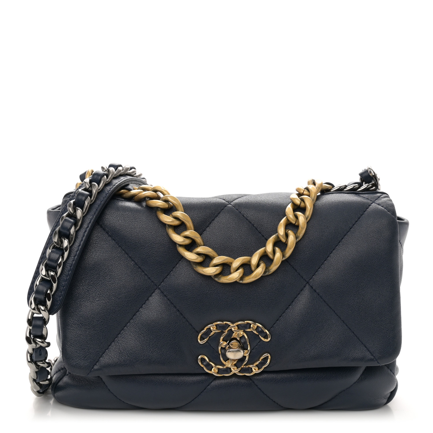 Chanel Medium Chanel 19 Flap Navy Blue