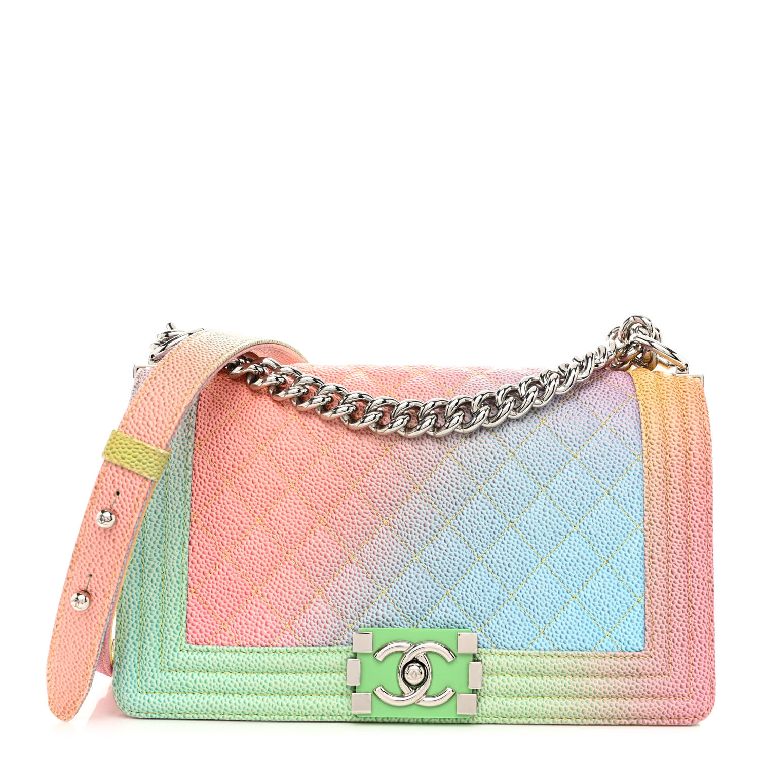 Chanel Medium Cuba Rainbow Boy Flap Multicolor