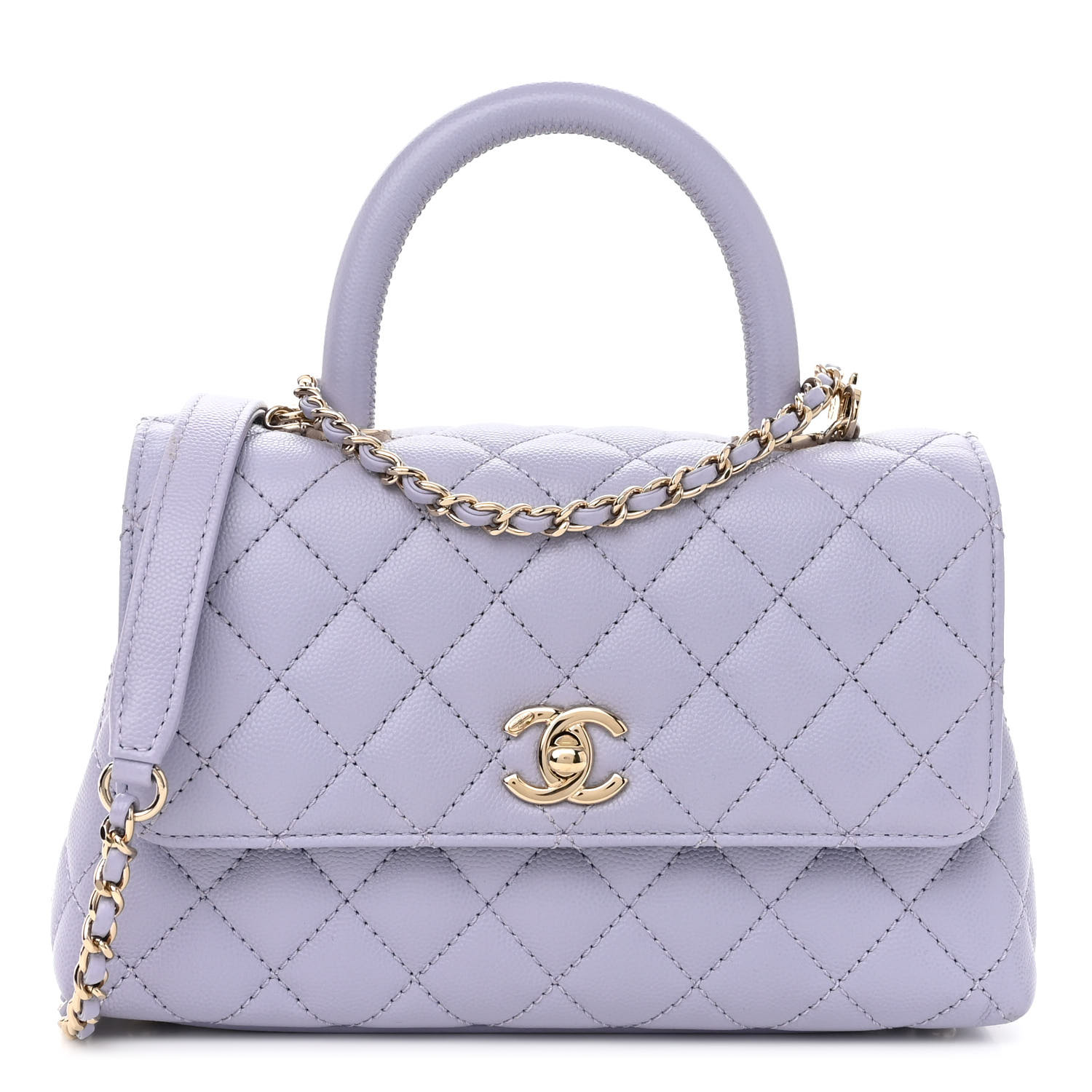 Chanel Mini Coco Handle Flap Light Purple