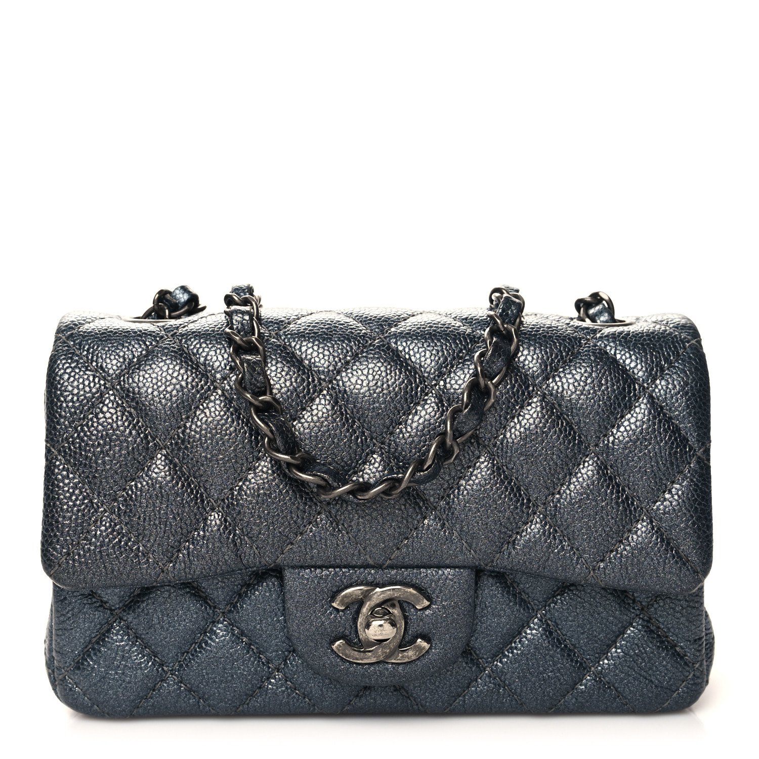 Chanel Mini Rectangular Flap Charcoal