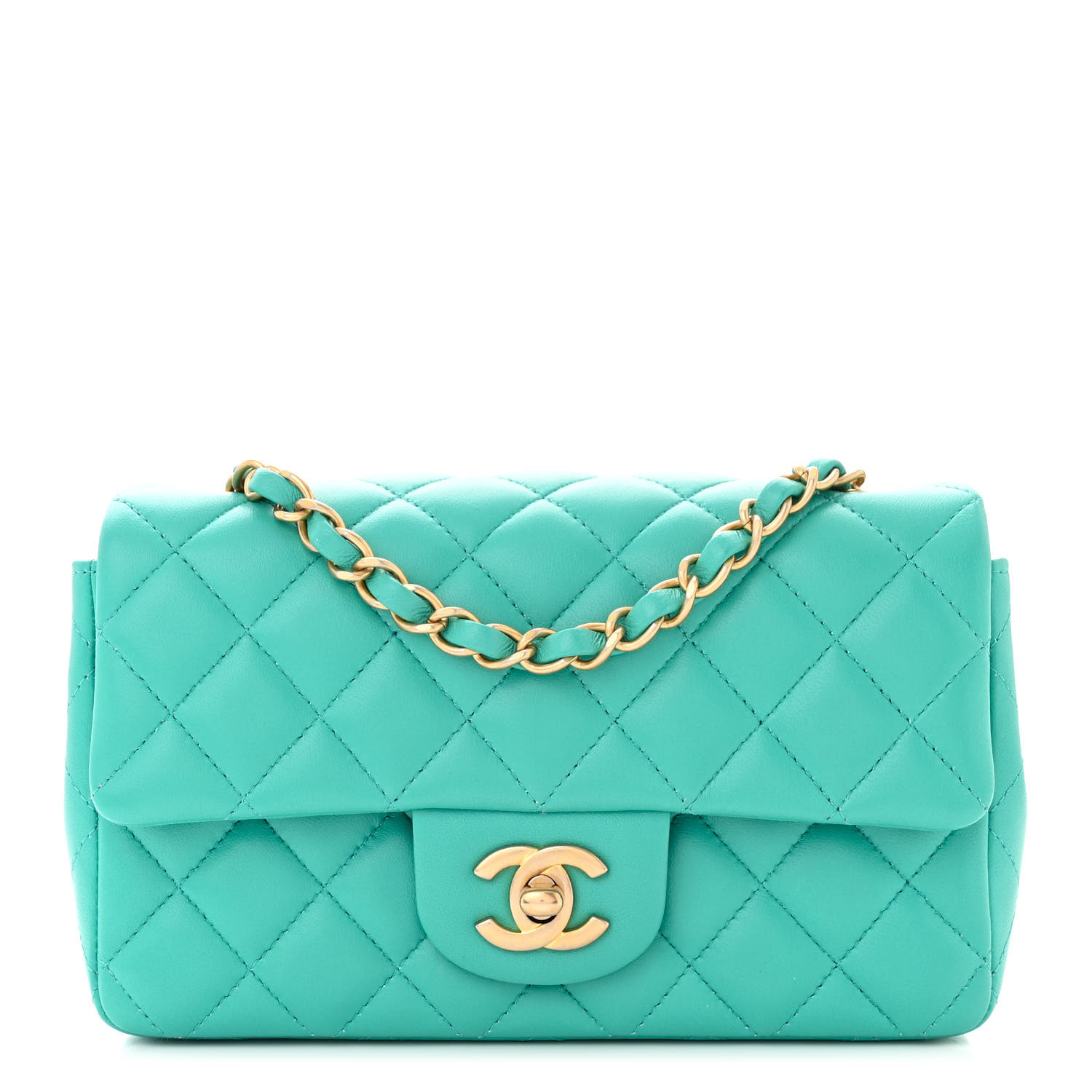 Chanel Mini Rectangular Flap Green