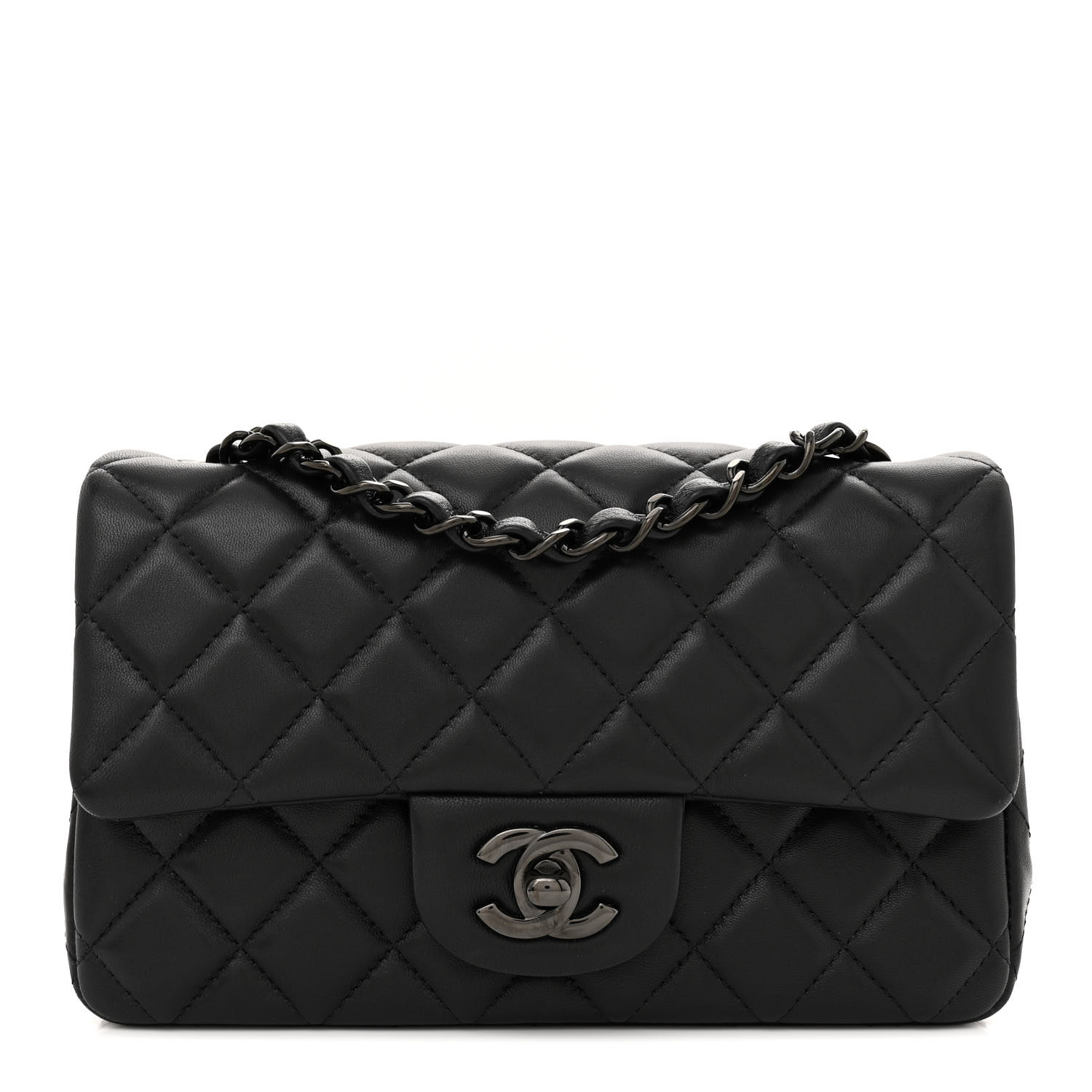 Chanel Mini Rectangular Flap So Black