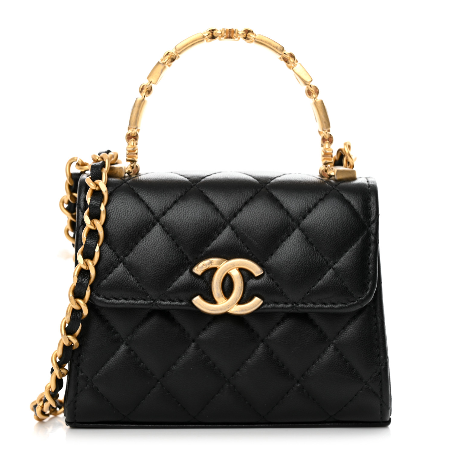 Chanel Mini Top Handle Flap Black