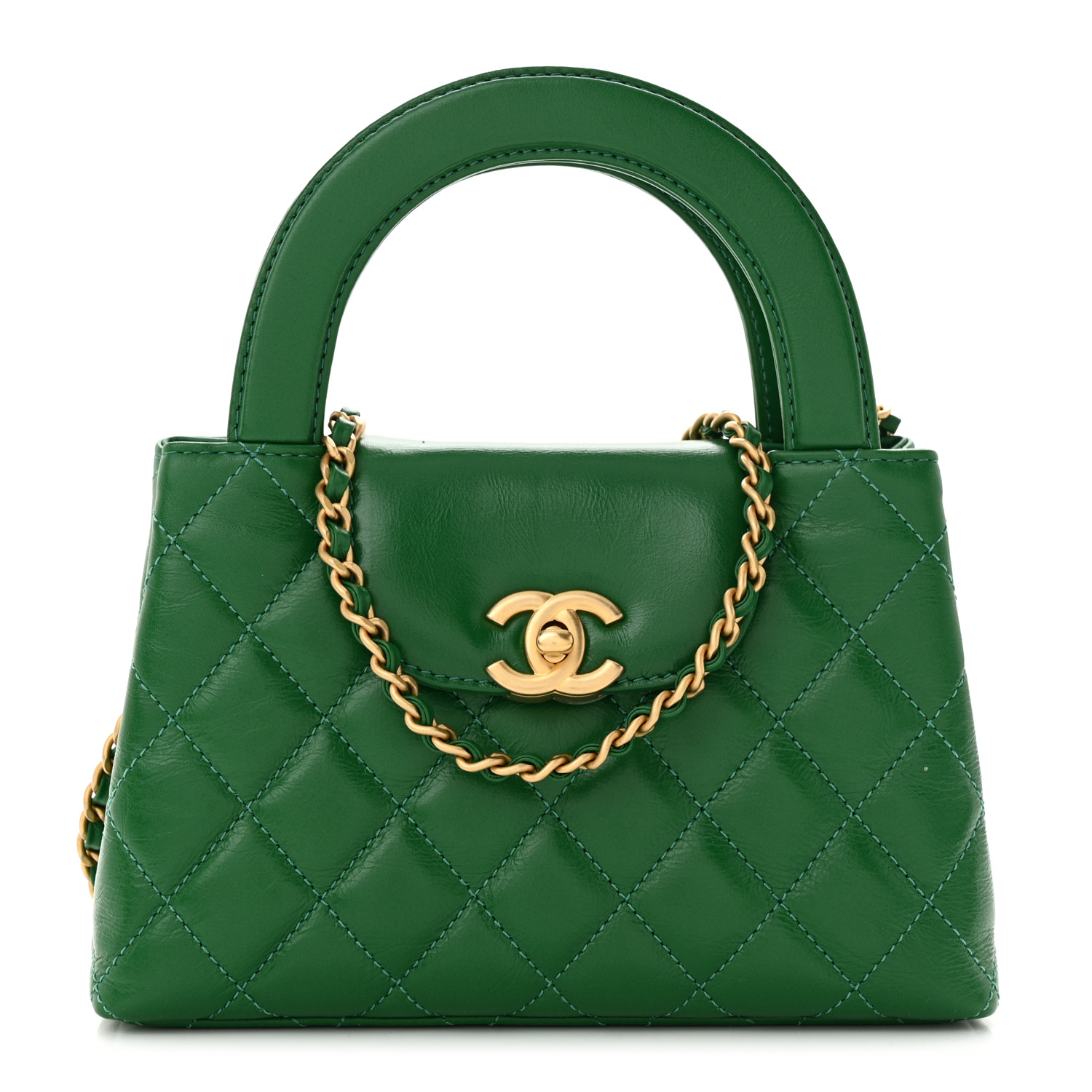 Chanel Nano Kelly Shopper Green