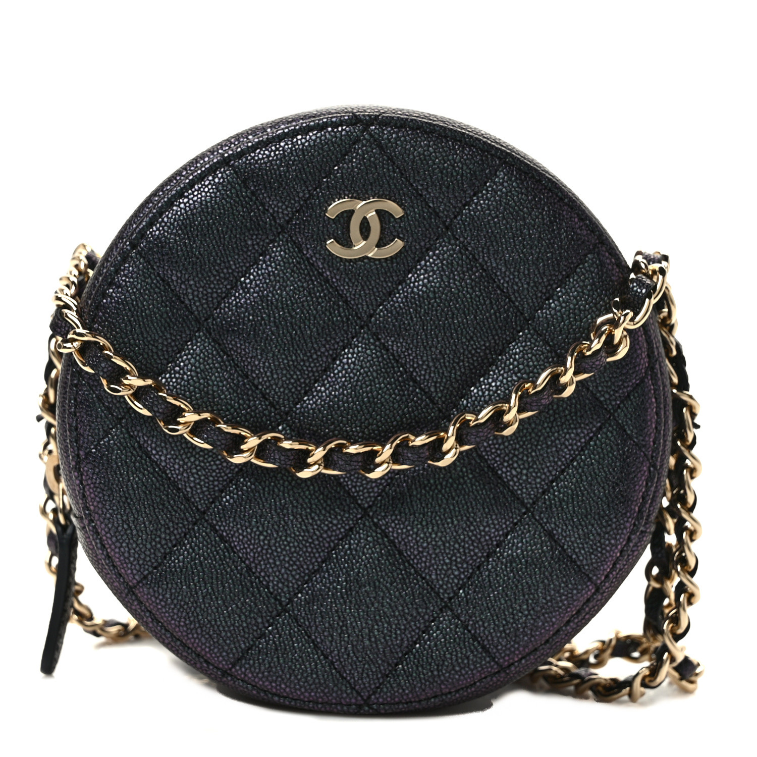 Chanel Round Clutch With Chain Black