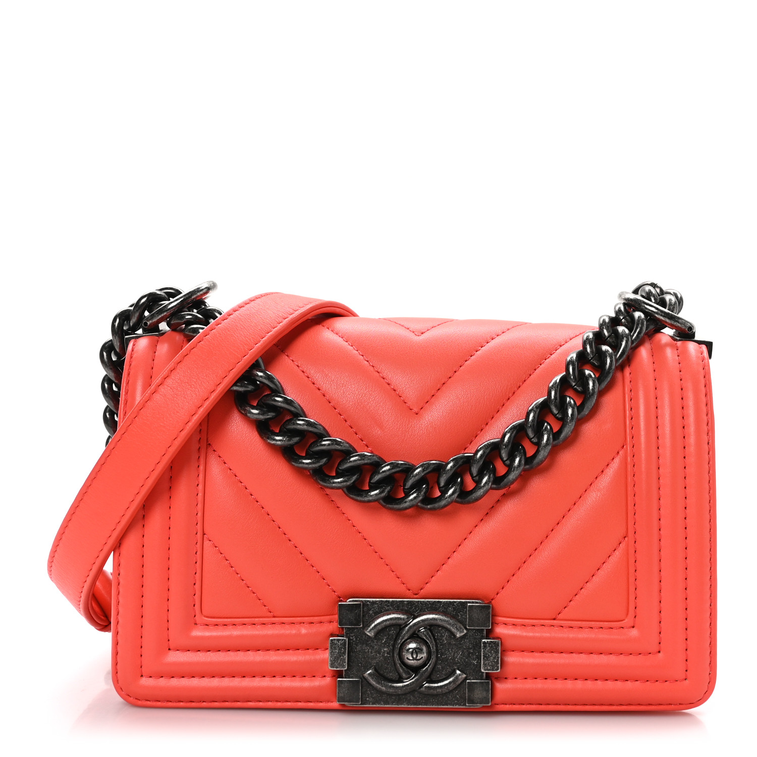 Chanel Small Boy Flap Coral