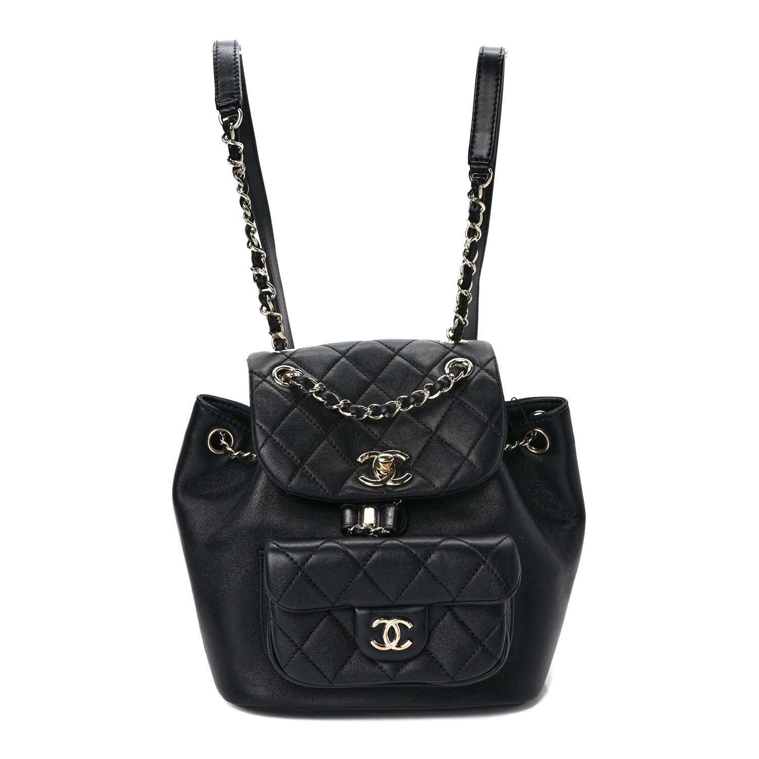 Chanel Small Duma Drawstring Backpack Black