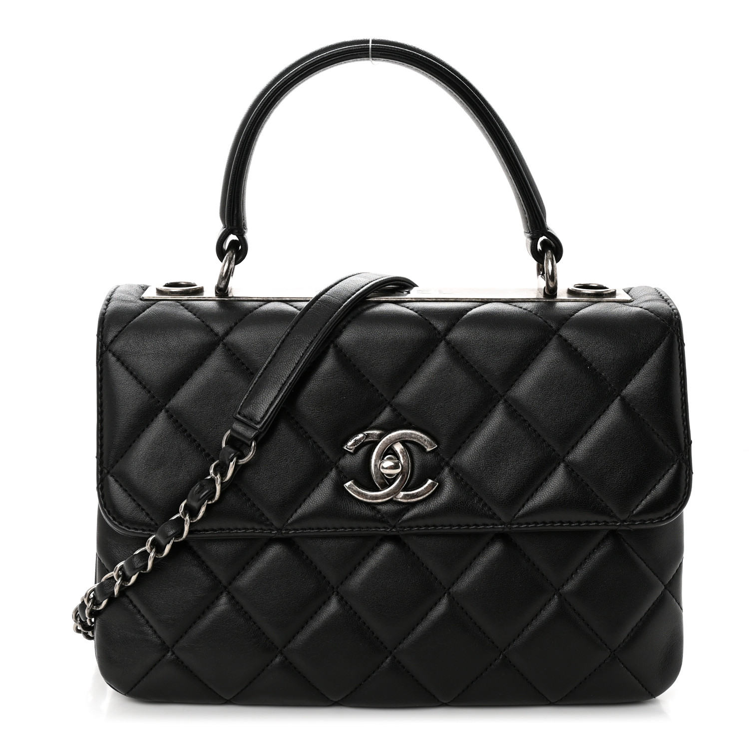 Chanel Small Trendy CC Dual Handle Flap Bag Black