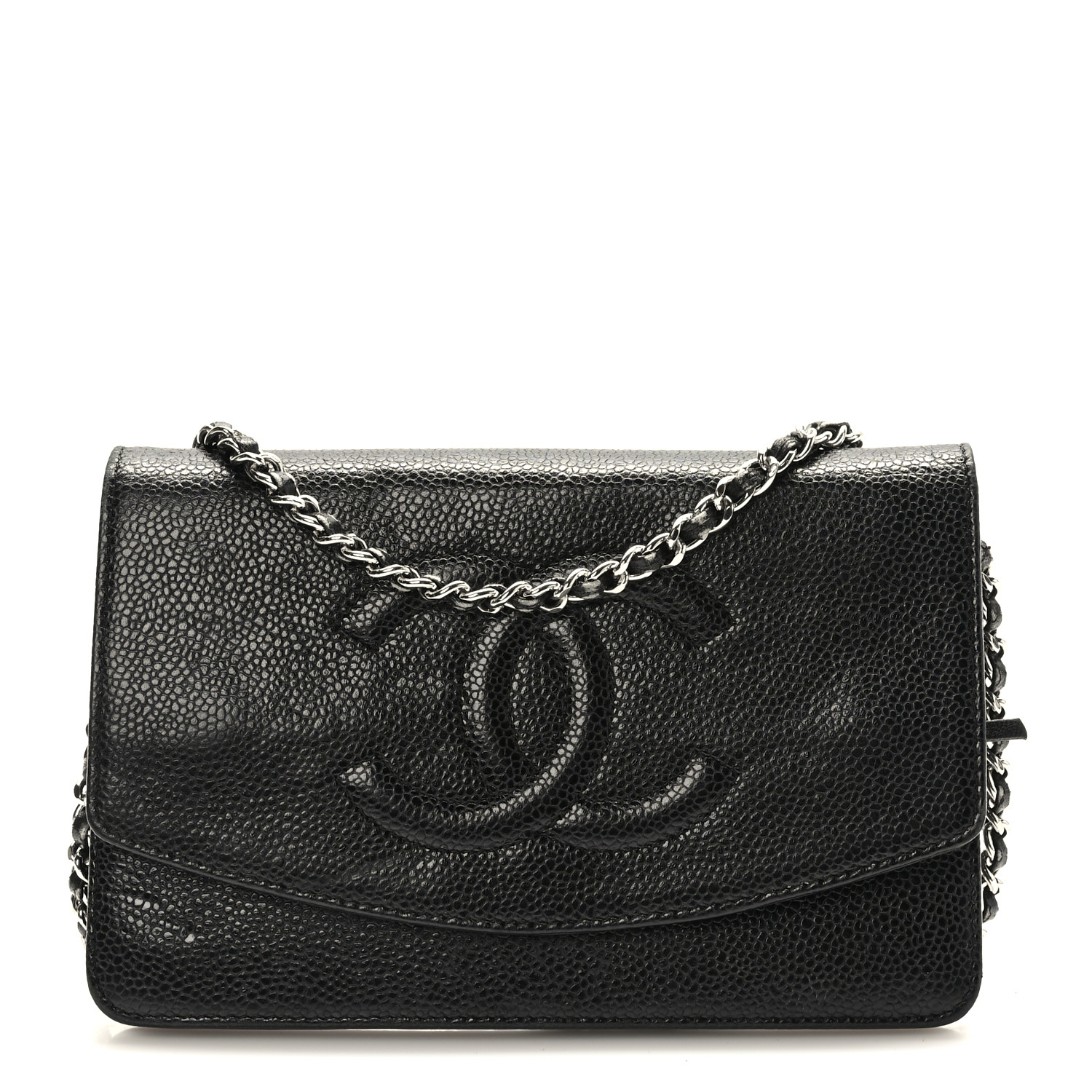 Chanel Timeless CC Wallet on Chain WOC Black