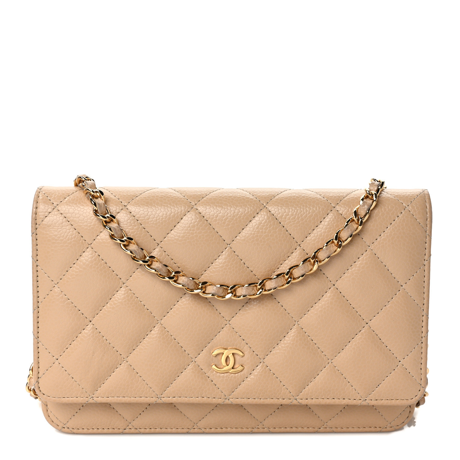 Chanel Wallet on Chain WOC Dark Beige