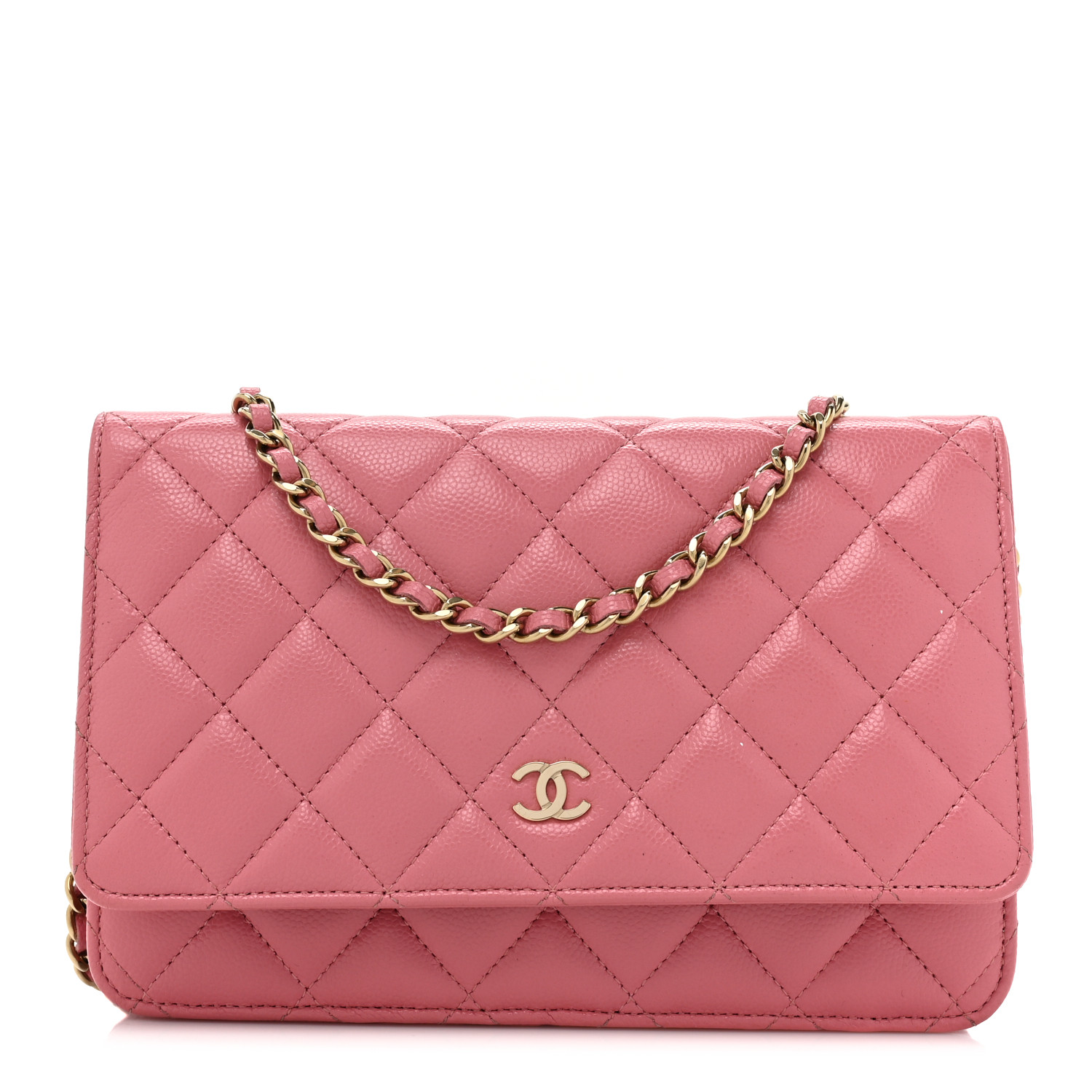 Chanel Wallet on Chain WOC Dark Pink