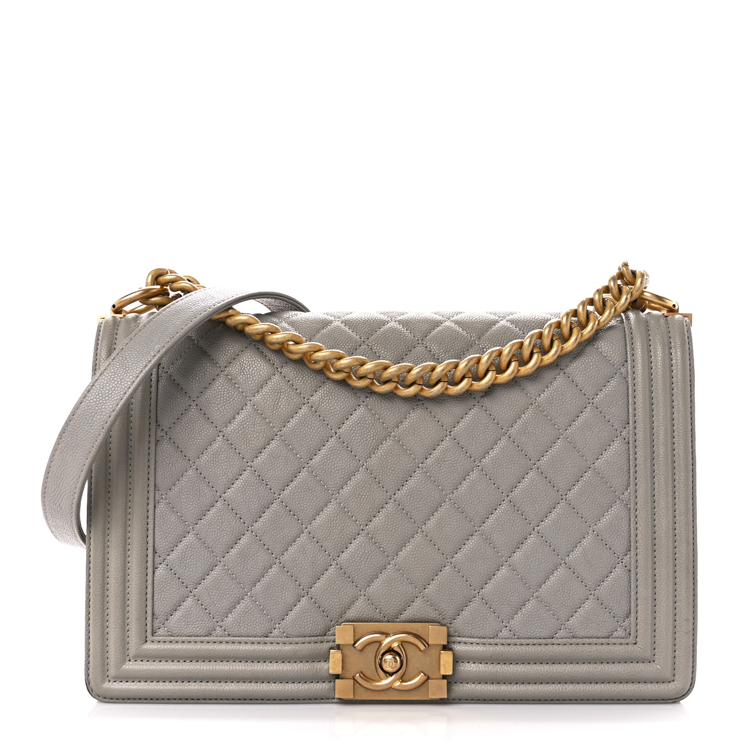 Chanel New Medium Boy Flap Grey