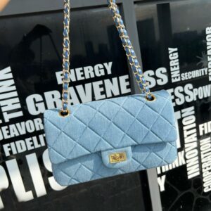 Women Flap Classic Bags Denim Blue PW1112