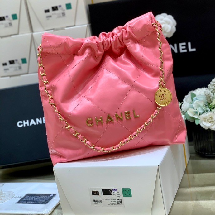 Chanel AS3261 22 Handbag Coral Pink For Women