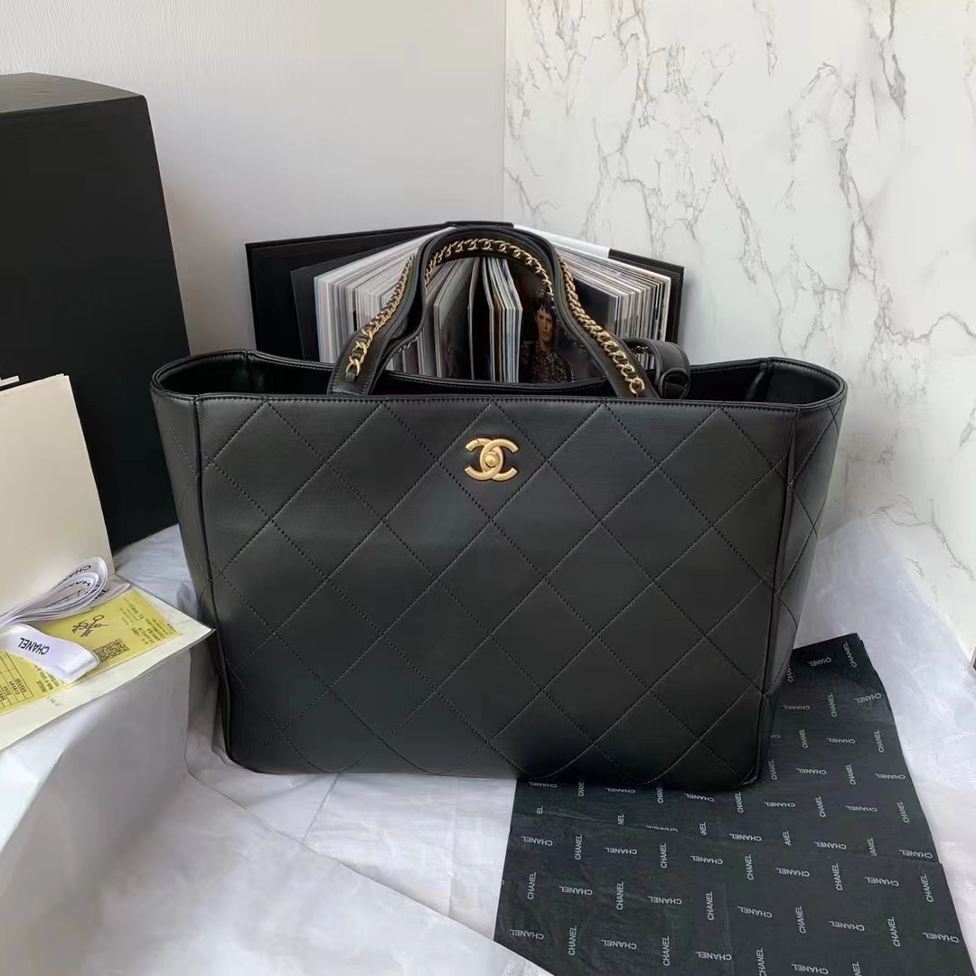 Chanel AS3508 Shopping Bag Black For Women