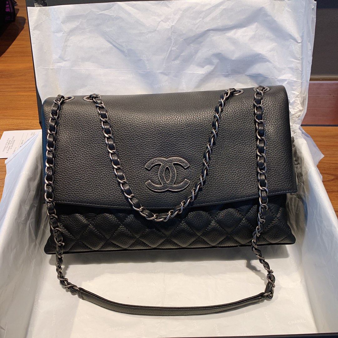 Chanel Flap Bag With Top Handle Black Bag For Women